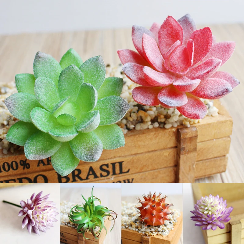 

Artificial Succulents Plant Artificial Fake Plastic Miniature Succulents Plants Art Garden HOME Decor