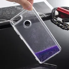 

Liquid phone Case For Huawei Honor 7X 7i Cover Dynamic Clear Liquid Glitter Quicksand Phone tpu Case For Huawei Honor 6A 5C Case