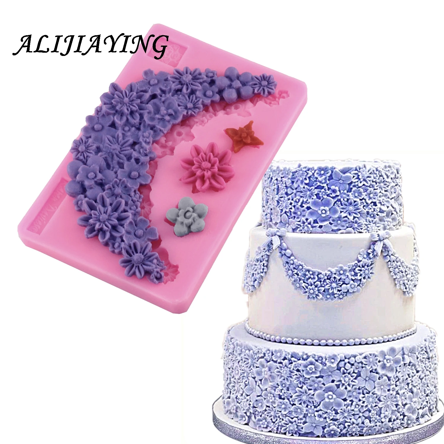 Mold Cake Decorating Tools Chocolate Gumpaste Boder Silicone Fondant Sugarcraft