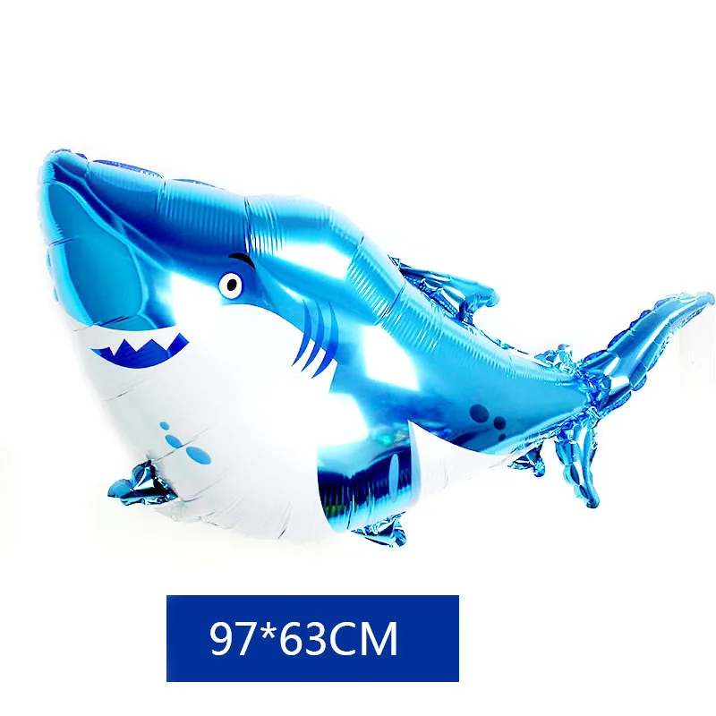 1 шт. воздушные шары в виде рыб и животных морские животные глобусы пират Акула Осьминог тропический рыбный шар для детей день рождения Декор поставки - Цвет: L QQ shark