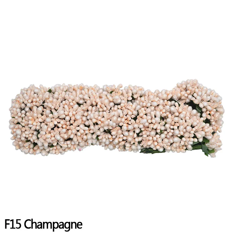 36 шт./лот, перламутровая ягода, искусственная тычинка, цветок для свадьбы, домашний декор, искусственный Pistil, сделай сам, венок, конфета, Подарочная коробка, украшение - Цвет: F15 Champagne