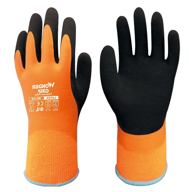 Теплые зимние садовые перчатки 2 пары садовые защитные перчатки латексные Холодостойкие термальные водонепроницаемые Нескользящие рабочие перчатки для хранения