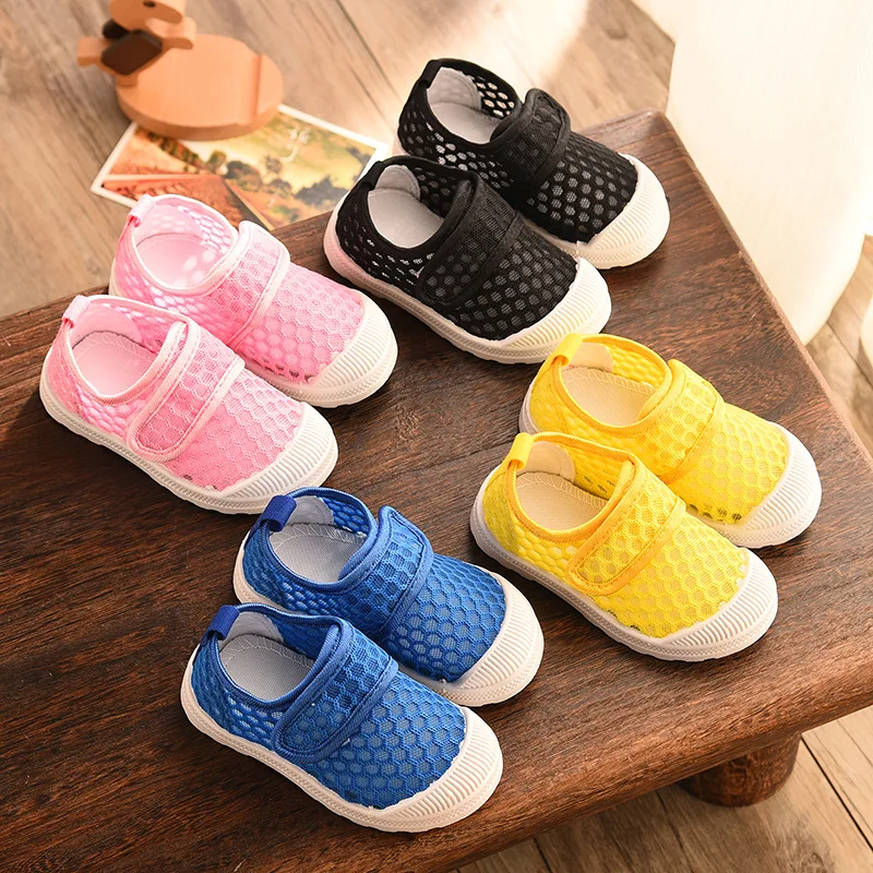 

2018 Spring kids shoes baby boys girls casual sports shoes fashion children's sneakers brand air mesh shoes solid color Flat