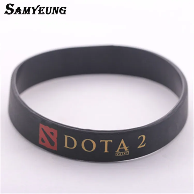 Wholesale 50 Pieces DOTA 2 Rubber Bracelets Bangles for Best Friends Dota2 Bracelet Braclet Braslet