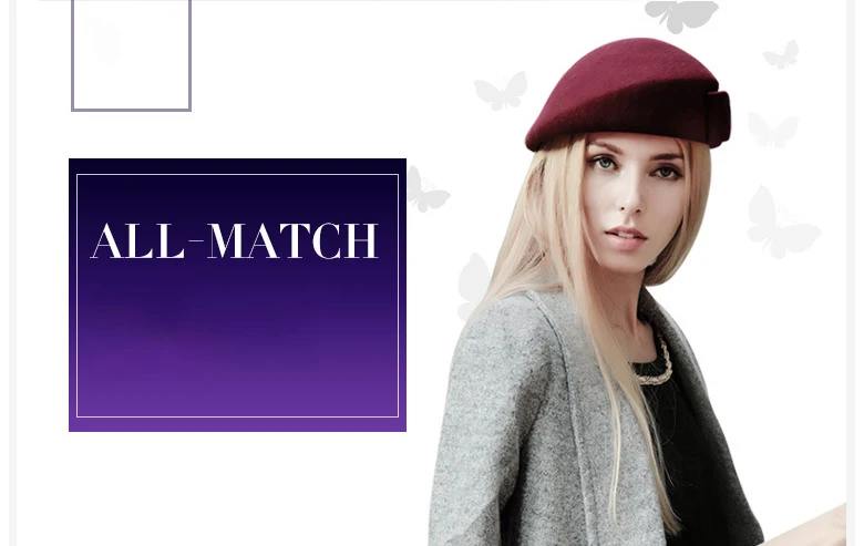 2018 Autumn And Winter Female Painter Hat Warm Woolen Hat Hat Lady Stewardess Hat Beret Fashion Hat ACD18 (4)