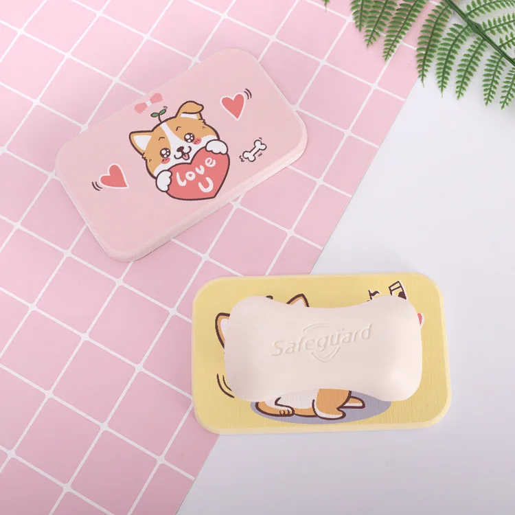 

Cute Dog diatom mud soap leachate soap pad washing table original design diatomite personality suction pad Portable Soap Dishes
