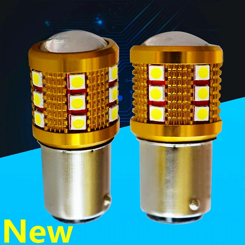 

2pcs High Quality P21/5W 1157 BAY15D 1200Lm 3030 LED Super Bright Brake Bulb Tail Stop Lights Rear Fog Lamps Red White