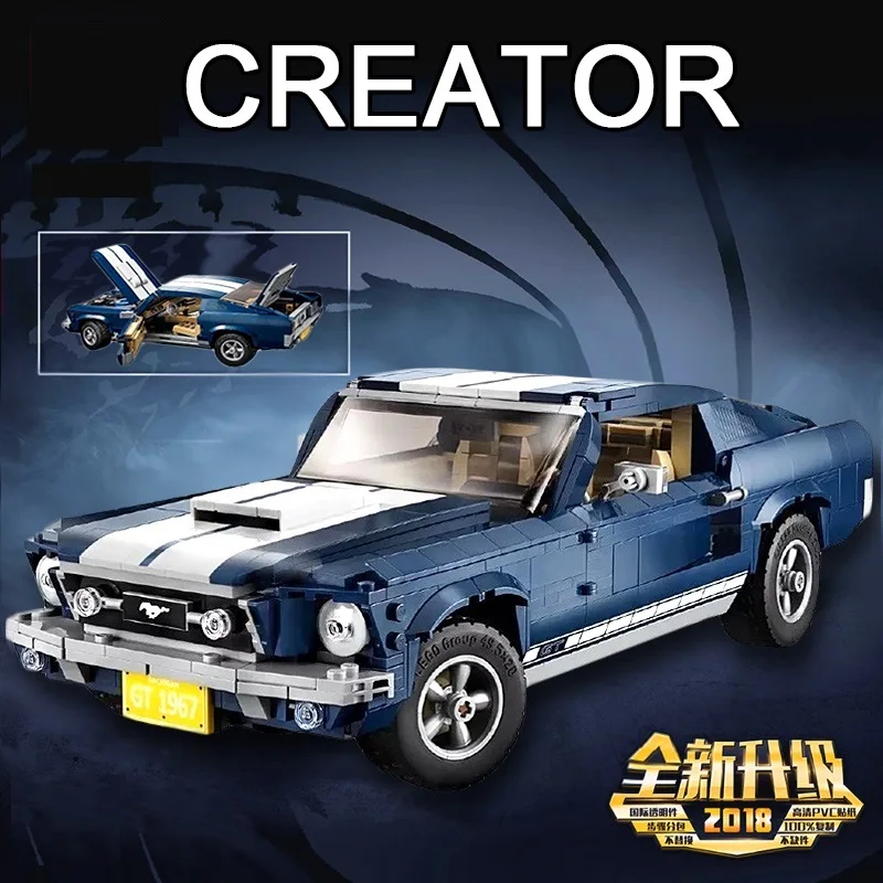 

LEPIN 21047 1648PCS Creator Expert Ford Mustang 1967 Model Building Blocks Bricks Toys Gifts Compatible LegoINGlys 10265