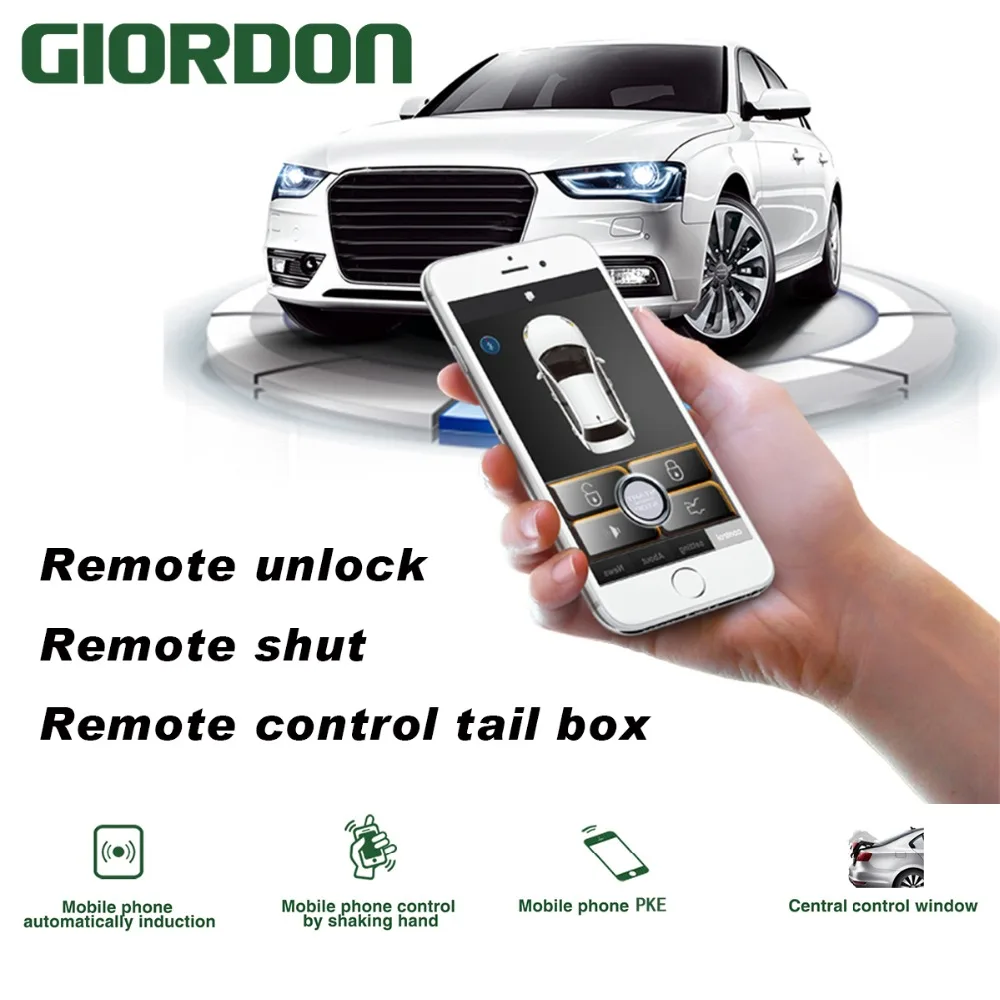 Mobile phone sensor control car bluetooth connection comfortable into the mobile phone two switch door lock mobile phone boot