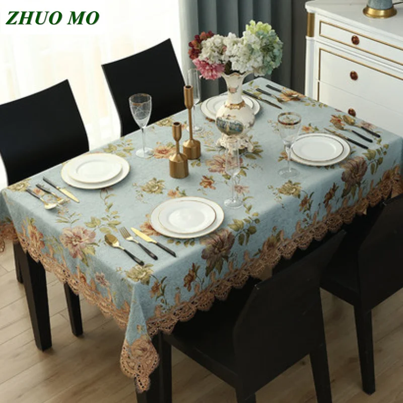 European Tablecloths hot Rectangular Table Cloth Wedding decoration Party lace Dinner Cover for kitchen Hotel Home Decor | Дом и сад