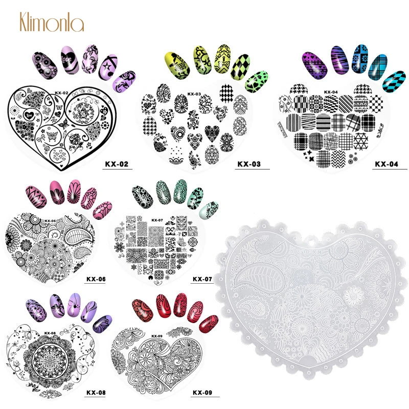 

10pcs/lot Nail Stamp Plates Mix Designs Nail Printing Board Template DIY Nail Art Decoration Beauty Tools For Salon