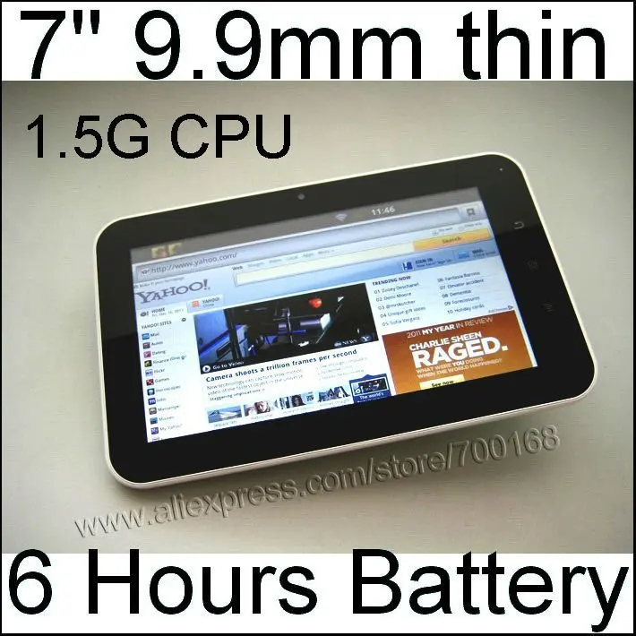 9.9mm thin 7 inch tablet Android 2.3 HDMI long battery life 6 hour real fun 1.5G CPU W1950 | Компьютеры и офис