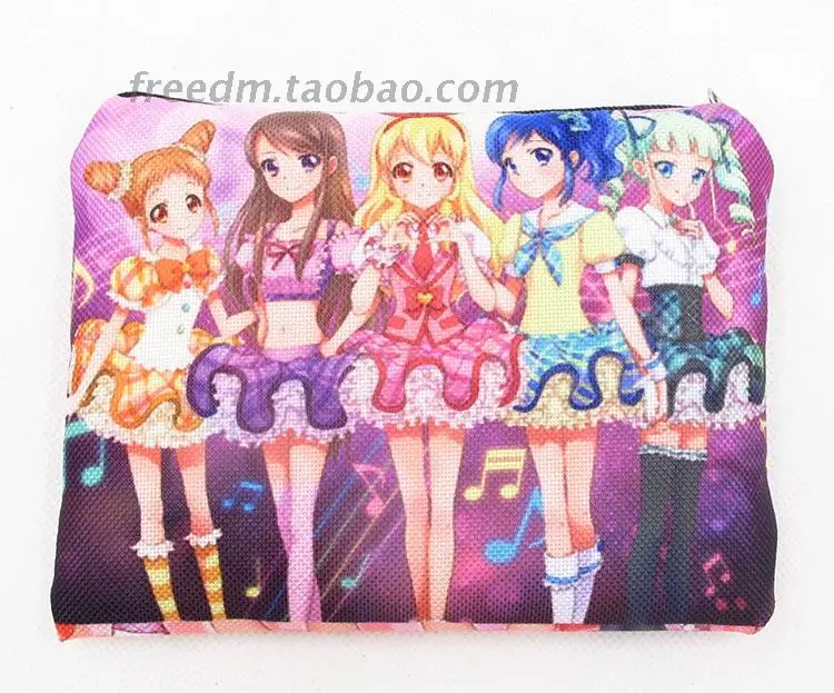 

Anime Aikatsu COSPLAY Student fashion casual cartoon Coin Purses children birthday gift