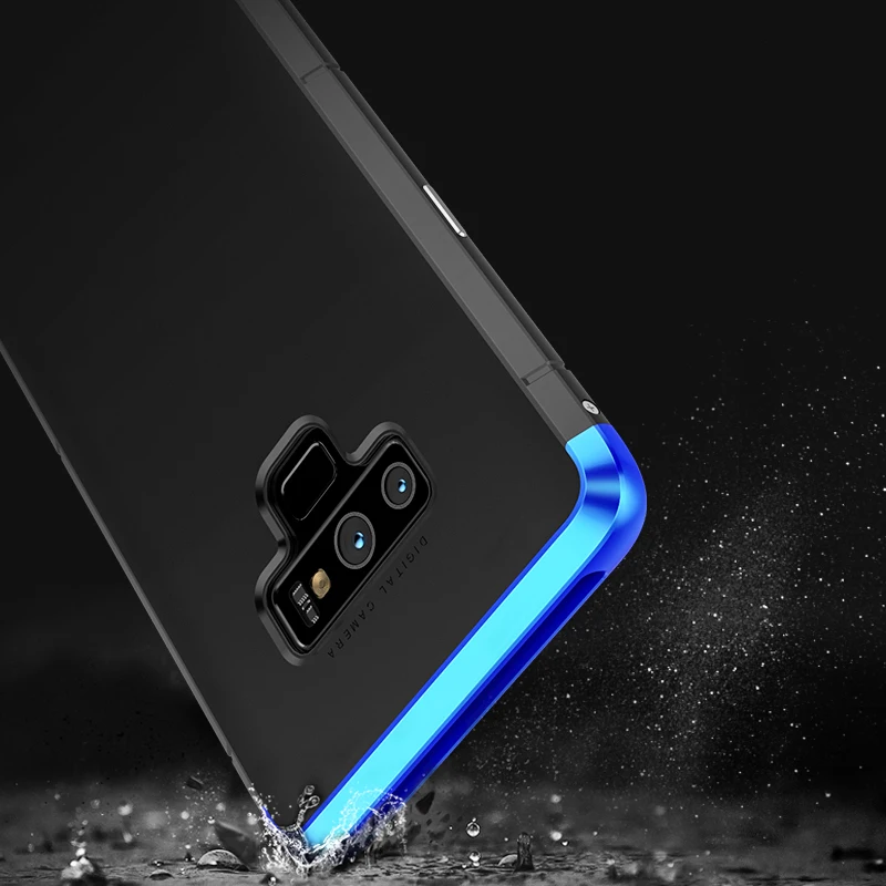 Роскошный чехол для Samsung Galaxy Note 9 360 полная защита 3 в 1 Алюминиевый металлический