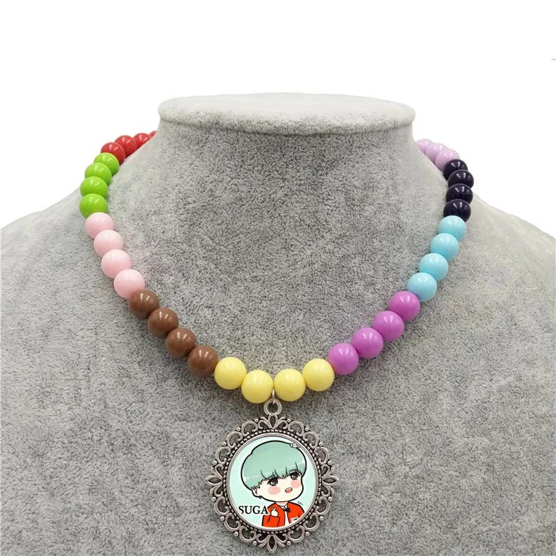

[MYKPOP]BTS Necklace Beard Korean Fashion Jewelry Accessories Unisex SA18091303