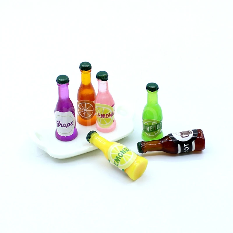 5pcs/set Miniature Dollhouse Cocktail Wine Drinks for Blyth BJD Barbi