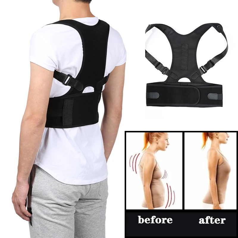 

Magnetic Adult Back Corset Shoulder Lumbar Posture Corrector Bandage Spine Support Belt Back Support Posture Correction PC209