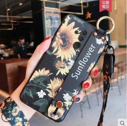 Чехол для Huawei mate 20 lite силиконовый роскошный чехол в китайском стиле с ремешком на