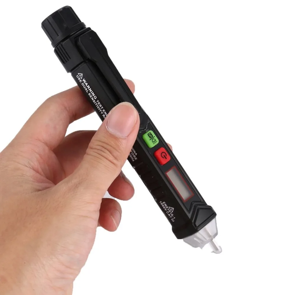 

ET8900 AC Voltage Detector Non-Contact Tester Pen Volt Meter Sensor Electric Test Pencil 12V to 1000V Sensitivity Adjustment