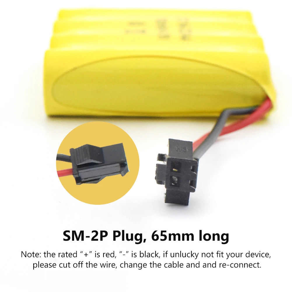 1/2/4/8x Батарея пакет SM Американская классификация проводов 2р штепсельная Вилка для внедорожного автомобиля рок грузовик на гусеничном ходу автомобиля игрушки 4,8 аккумуляторы Ni-Cd Ni 700mAh AA Rechagreable батареи