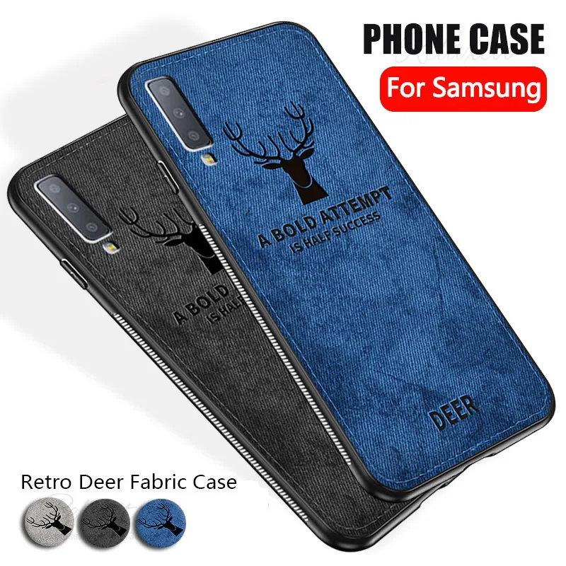 

Fabric Case For Samsung galaxy A10 A70 A50 A30 Case TPU Silicone Frame Back Cover for Samsung A 10 A105F A705F Shockproof couqe