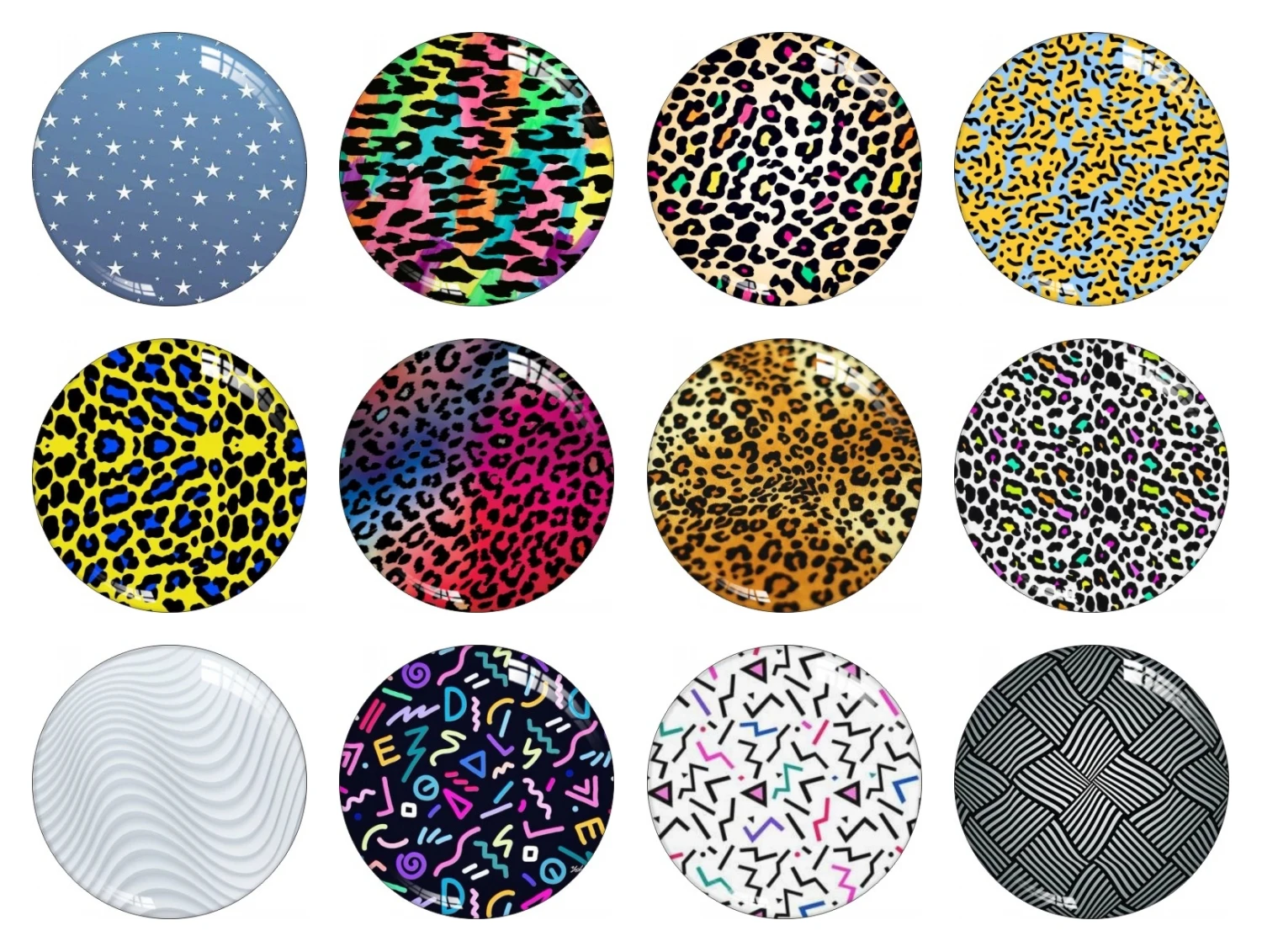 

Handmade Round Glass Cabochons 10mm 12mm 14mm 16mm 18mm 20mm 25mm 30mm Leopard Photo Cabochon with Flat Back Making Findings
