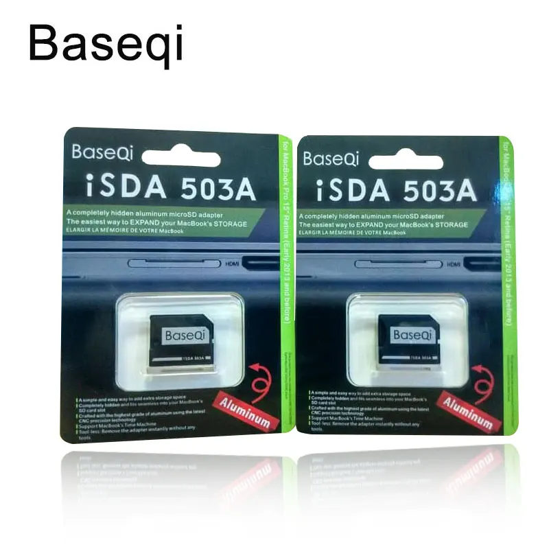 Baseqi Металл MicroSD ниндзя Stealth Drive адаптер для MacBook Pro retina 15 дюймовый, MID 2012, рано 2013 503A ноутбука пыли Plug Adpater