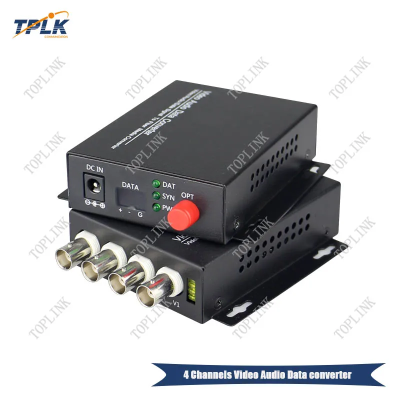 1pair 4 Channels Video Audio Data converter AHD/TVI/CVI IP Audio Video