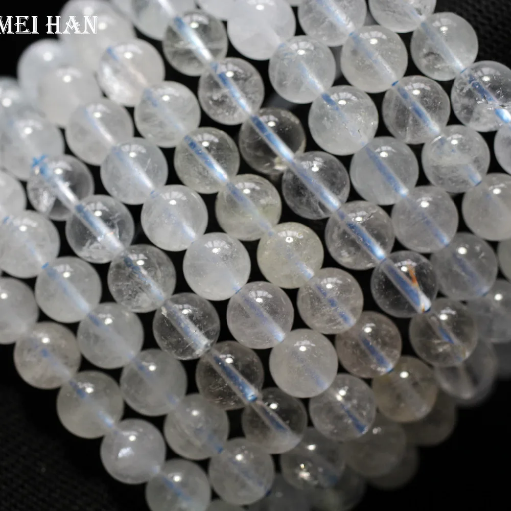 Meihan wholesale 8.3-8.8mm(approx44pcs/50g/set) natural Topazz smooth round loose beads precious stone for jewelry making