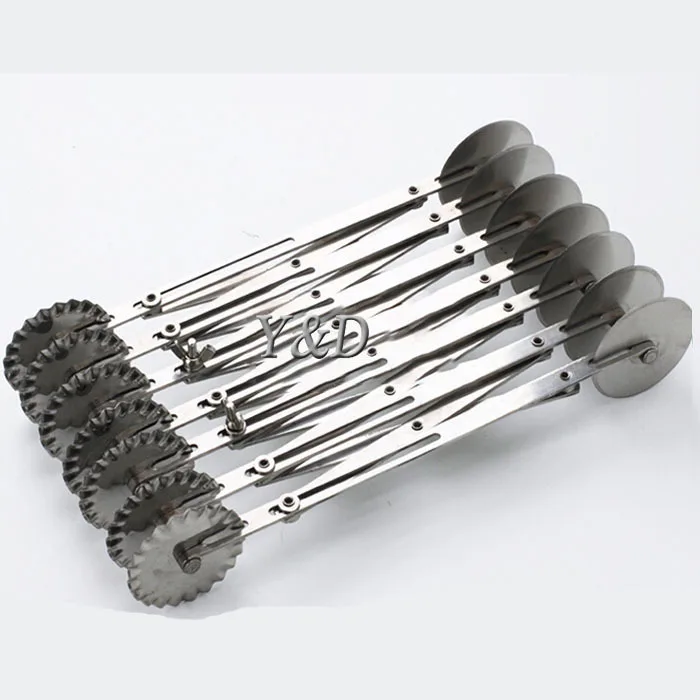 7 Wheels Double Sides Ends Cooking Tool Adjustable Pasta Knife Flexible