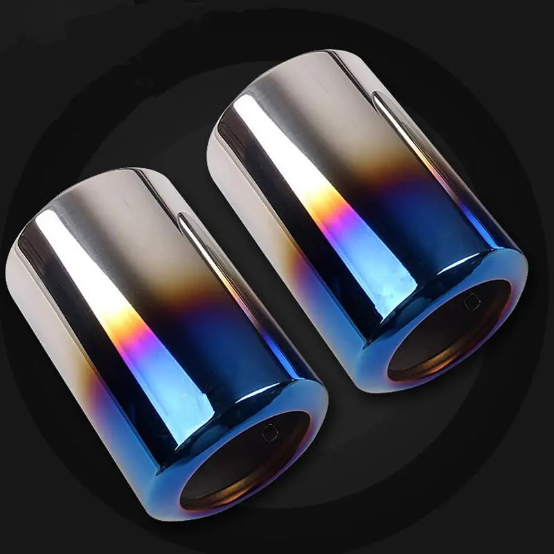 

2Pcs Stainless Steel Chrome Tail Throat Pipe Exhaust Pipe Trim Tips Muffler Pipe For Mazda CX-5 CX5 2015 2017 2018 Car styling