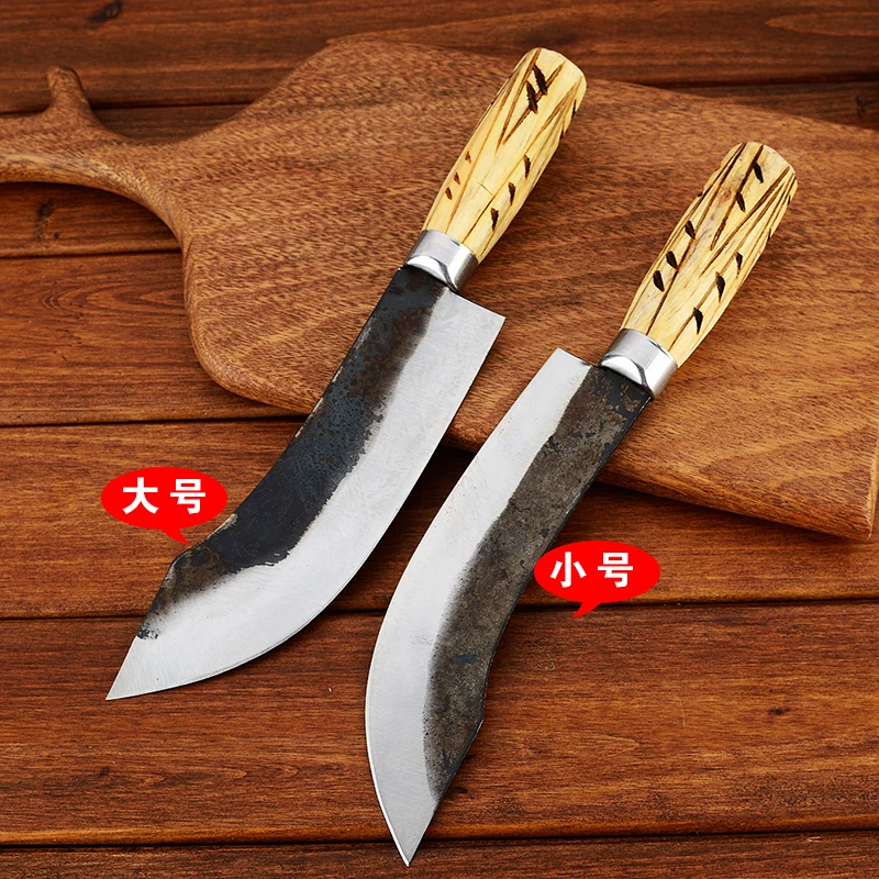 MISGA Free Shipping Kitchen Carbon Steel Kitchen Forged Boning Knife Spilt Meat and Bone Knife Butcher Slaughter Knife Cleaver