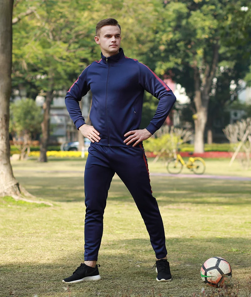 

New Football Soccer Jersey Suit Men Autumn Winter Outdoor Running Sport Suit Male Football Soccer Training Uniform Tracksuit Set