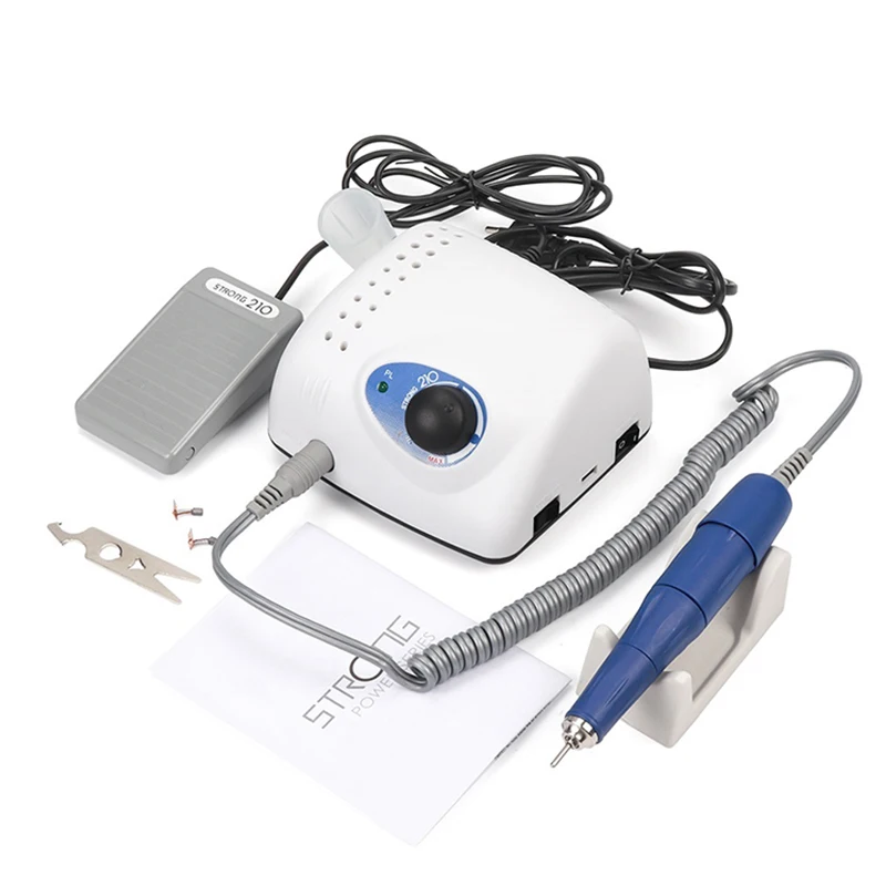 

Strong 210 105L 65W 35000RPM Electric Nail Drill Machine 210 Model Handpiece Manicure Pedicure Nail File Bit Nail Art Equipment