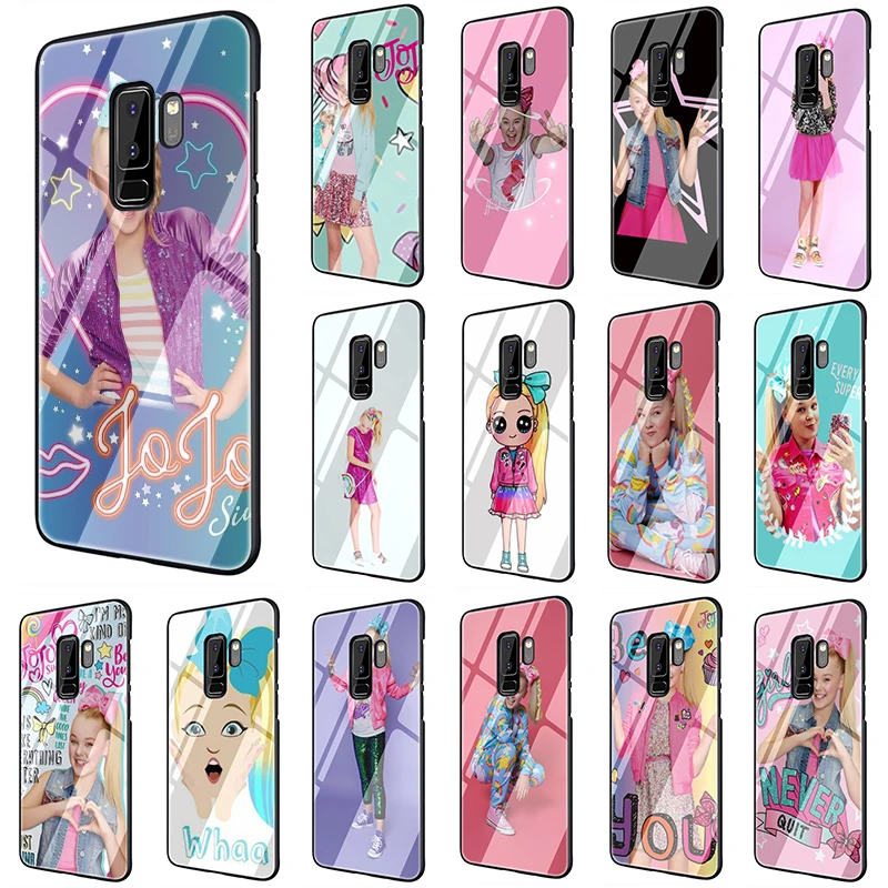 Чехол Jojo Siwa из закаленного стекла для Samsung S7 Edge S8 S9 S10 Note 8 9 10 Plus A10 20 30 40 50 60 70 |