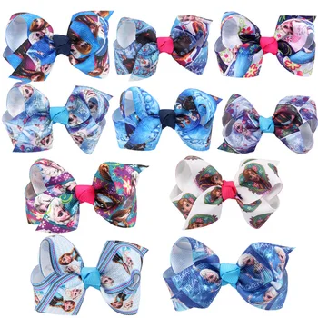 

Baby Girl Hair Bow Clips Hair Pins Princess Elsa Anna Ribbon Bow With Alligator Clip Kids Hair Accessories 20pcs Per Lot