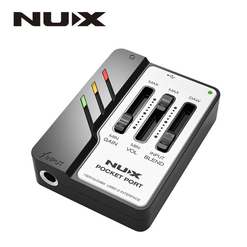 NUX карманный портативный Гитарный USB аудио интерфейс 192 кГц/24 бит