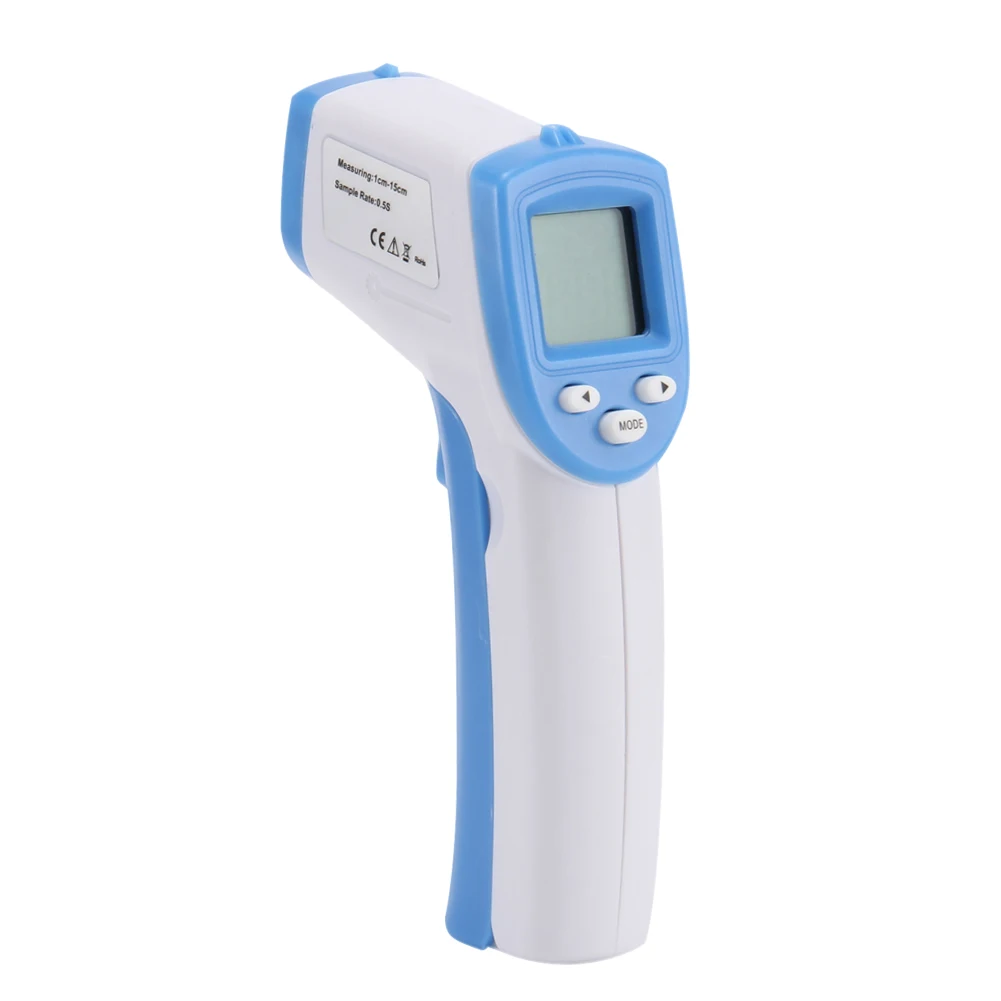 Мультифункциональный Детский/Взрослый Цифровой термометр инфракрасный лоб термометр для тела бесконтактный прибор для измерения температуры VF2019 - Цвет: blue