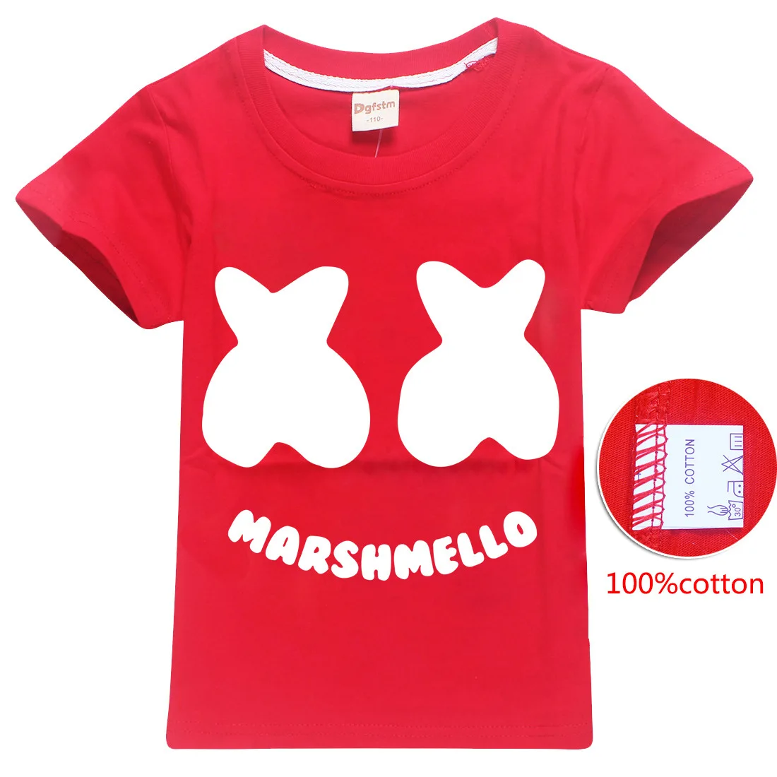 Натуральный хлопок! Marshmello/футболка детская летняя футболка с короткими рукавами для крупных детей 8429