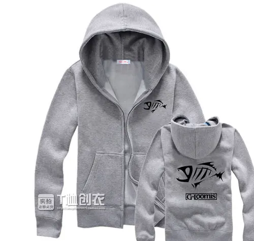 

Spring Autumn Fishing Jackets Outdoor Causal Sports Sweatshirt Hooded Men Zippers Fish Logo Windscreen Fishing Clothing Cotton