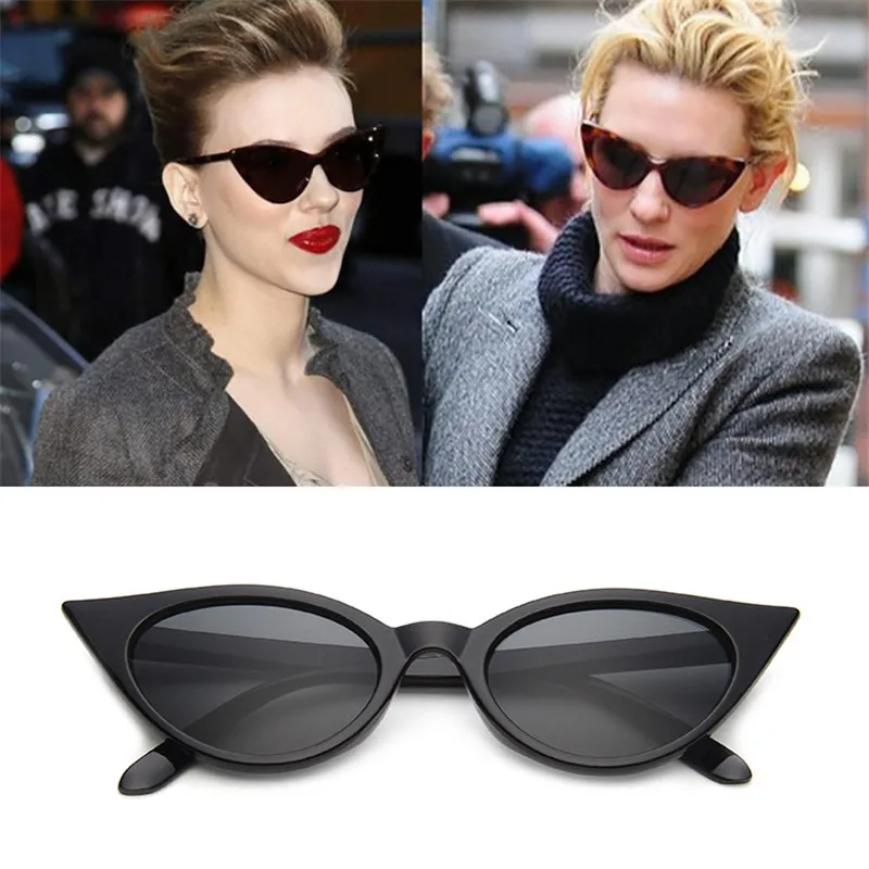 2019 Новый Cat Eye Для женщин солнцезащитные очки Тонированные Цвет объектив Для мужчин Винтаж в форме солнца солнцезащитные очки без оправы