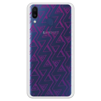 

Stand case costume drawing Triangulos Purples WP016 for Samsung Galaxy M20