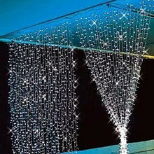 3 м x 3 м 300 светодиодный занавес светильник уличный Рождество вечерние Новогодняя сказка Свадебные гирлянды светильник занавес 8 режимов AC220v/110 v