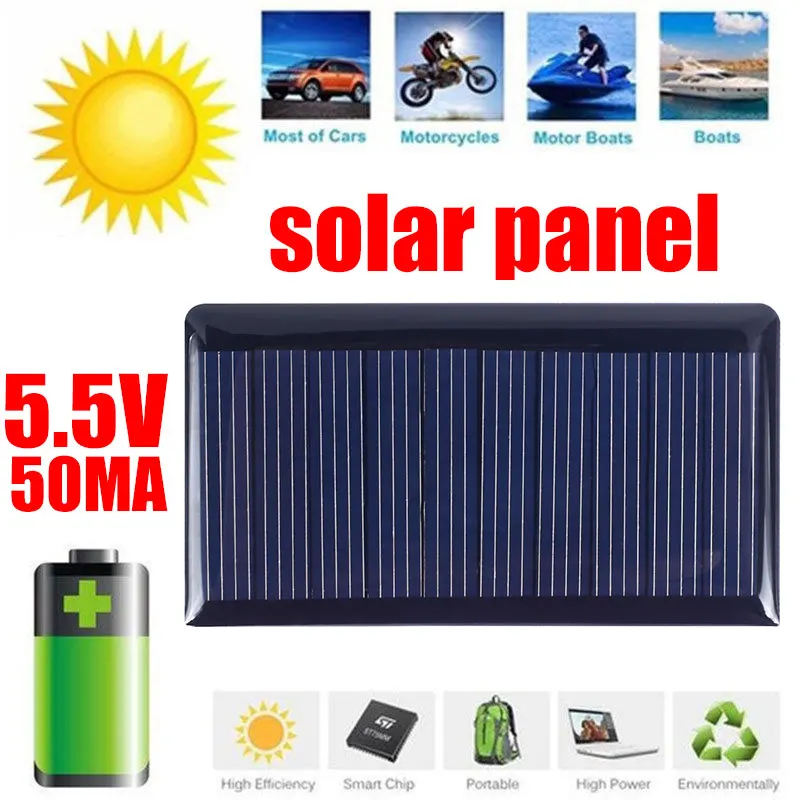 

New Solar Panel 3V 5.5V Mini Solar System DIY 50mA 150mA for Toy Garden Lamp