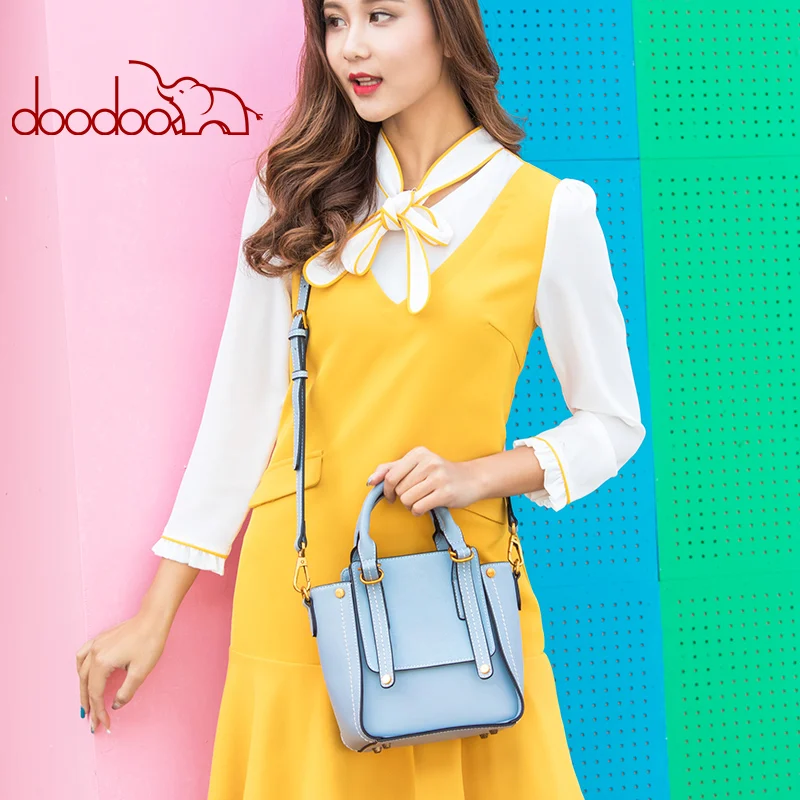 Goedkoop DOODOO Vrouwen Pu Lederen Handtas Luxe Handtassen Vrouwen Tassen Designer Vrouwelijke Schouder Crossbody Tassen Dames Top handvat Draagtas