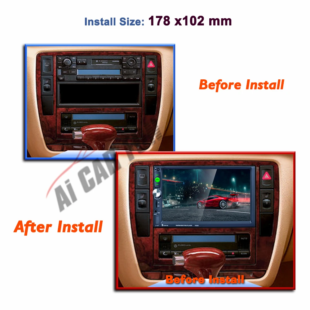 7023D 2Din 7inch Bluetooth HD 1024*600 Car MP5 Player with Card Reader Radio Tuner Fast Charge with Camera Car Stereo MP5 Player