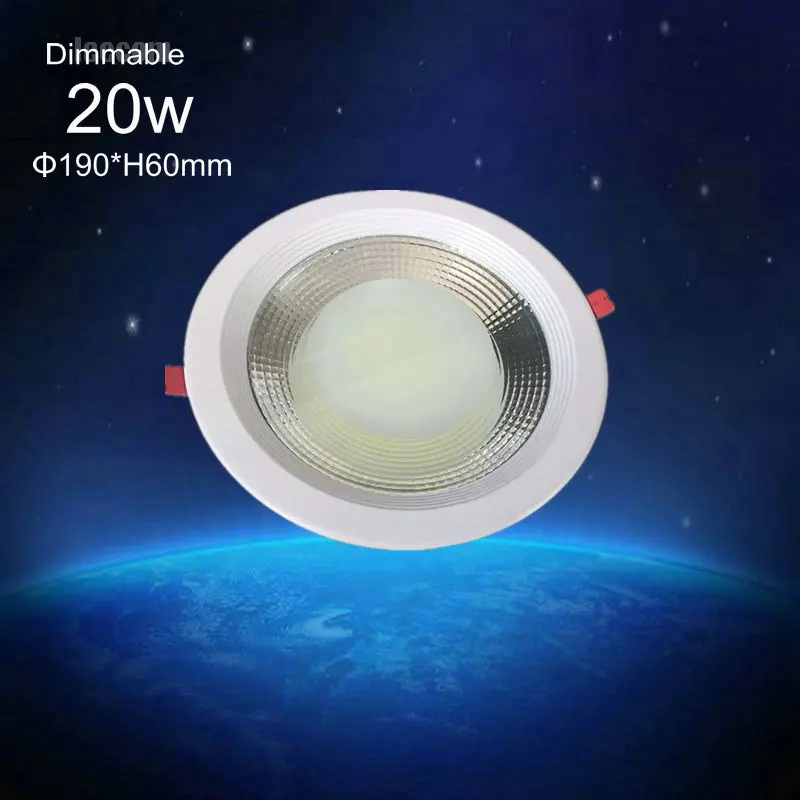

10pcs/lot 20w dimmable Cob Ceiling Spot Light 230v Ceiling Recessed Lights Indoor Lighting 5 years warranty time