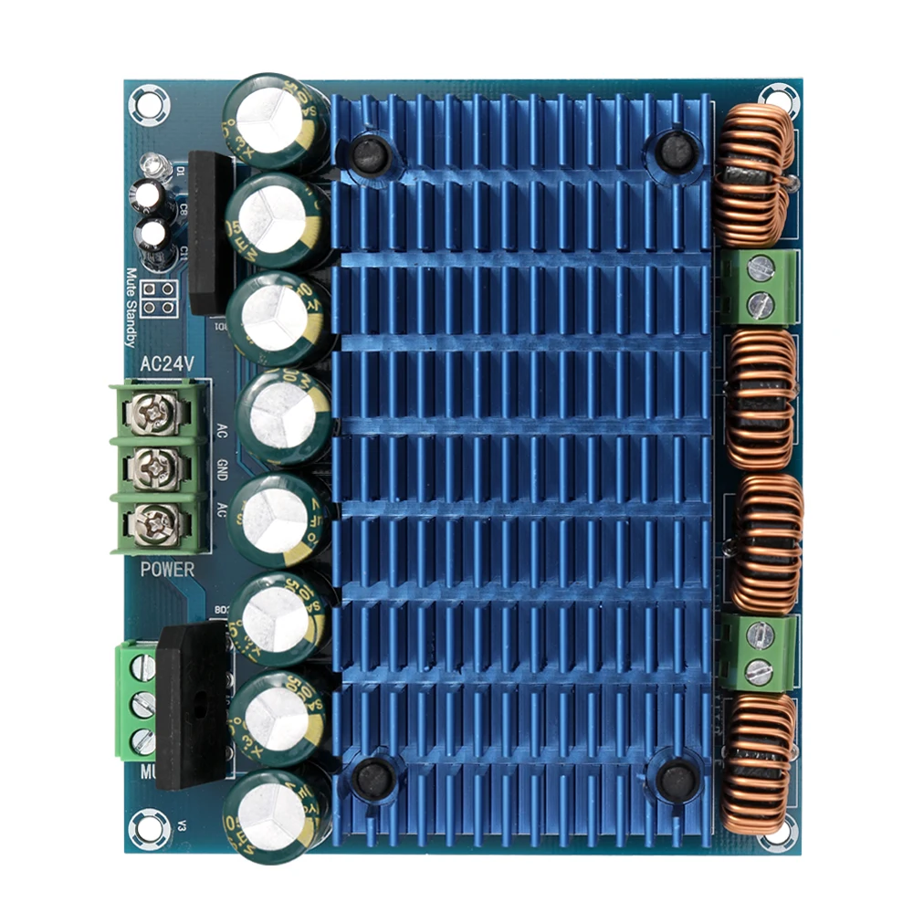 AC 24 в ультра высокая мощность цифровой усилитель модуль стерео tda8954-й двойной чип 2x420 Вт XH-M252 цифровой усилитель мощности доска