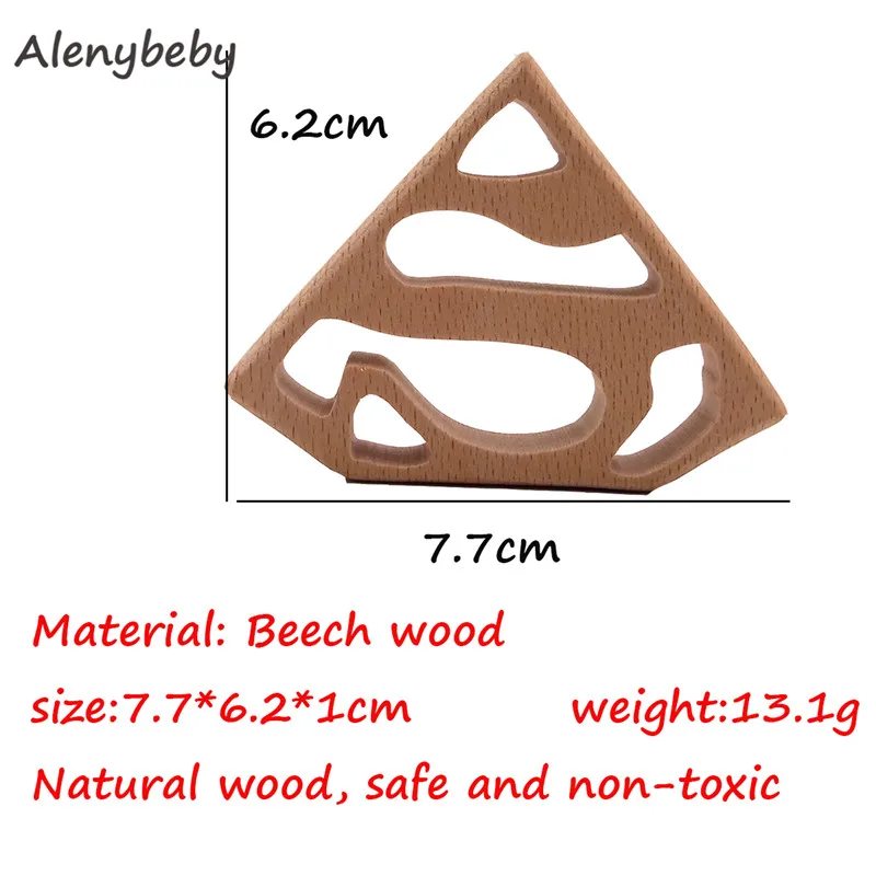 1pcs BPA FREE Natural Wood Teether Cartoon Animal Shape Wooden Baby Teether Toy Safe New baby Teething Toys Baby Shower Gift