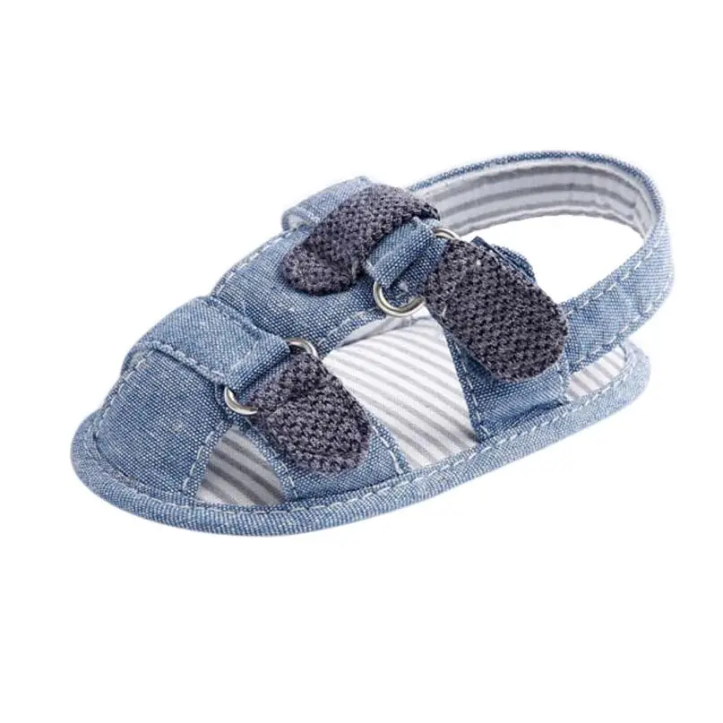 Летний новорожденных Обувь для девочек Обувь для мальчиков Босоножки деним Обувь для младенцев легкий Обувь для малышей Нескользящие дропшиппинг#30